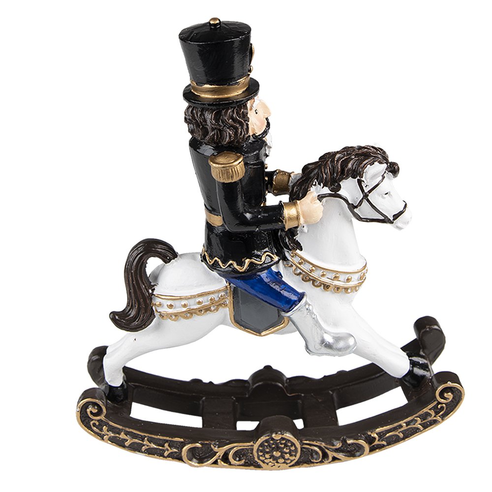 Weihnachtsdekoration Nussknacker 18 cm schwarzer Kunststoff