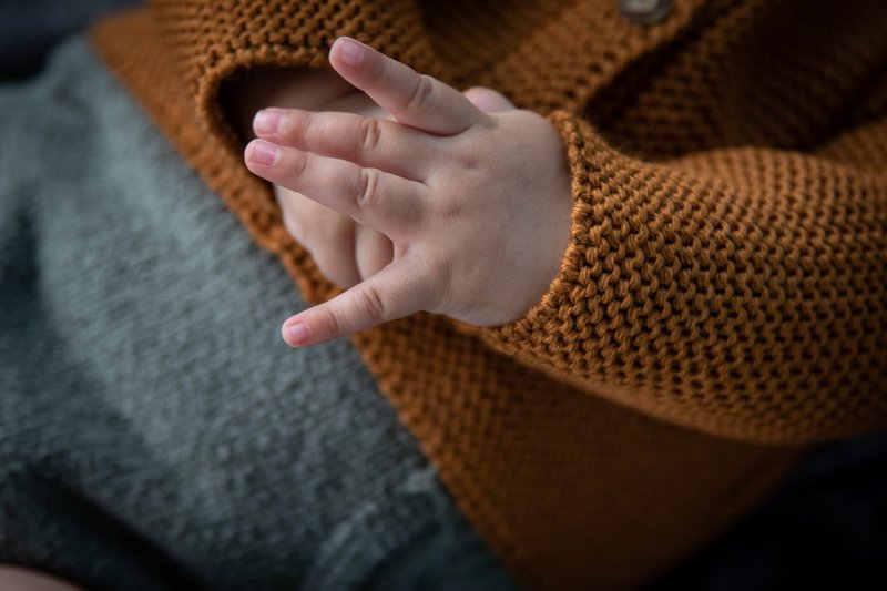 Cardigan for newborns and babies made from 100% finest merino wool - deer - the perfect gift for a birth