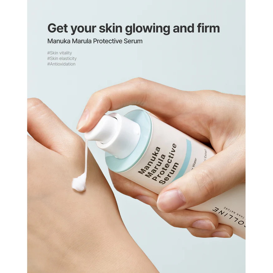 ECOLLINE Clean Beauty Dermocosmetic Barrier Serum | Microbiome Support with Manuka Honey & Marula Oil | KOREAN Skincare