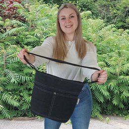 Domelo Damen gewachste Canvas Umhängetasche. Wasserabweisende Hobo Tasche. Vegane Beutel Bag. Damen/ Mädchen Umhängetasche mit verstellbarer Henkel. Leichte große Stofftasche mit Reißverschluss.