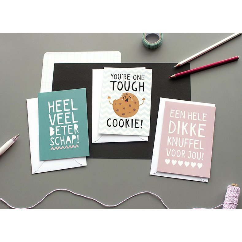 Carte de vœux Carte postale Get Well Soon Strength Card // Un gros câlin