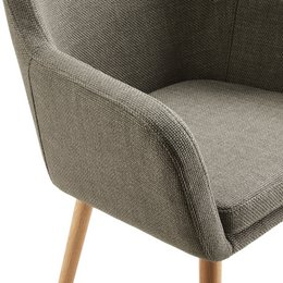 Fauteuil in bruine structuurstof