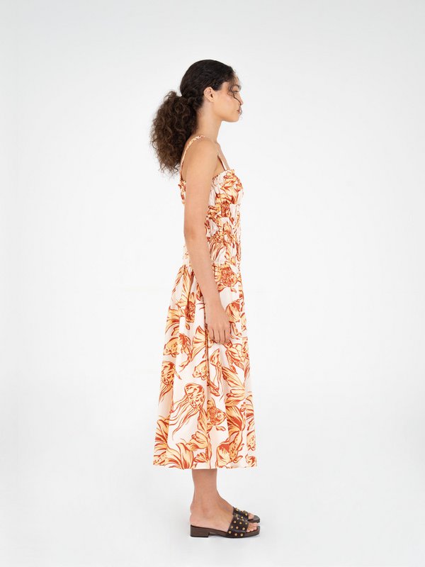 Kleid mit Wilde-Ozean-inspiriertem Print