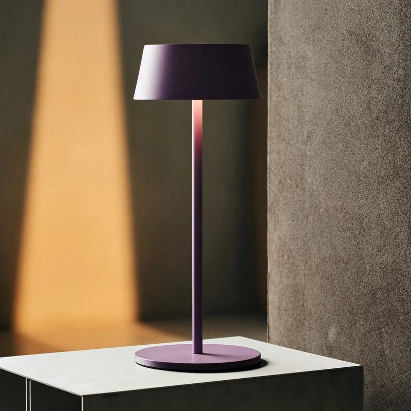 Lámpara de mesa recargable Hugo Violet Lila