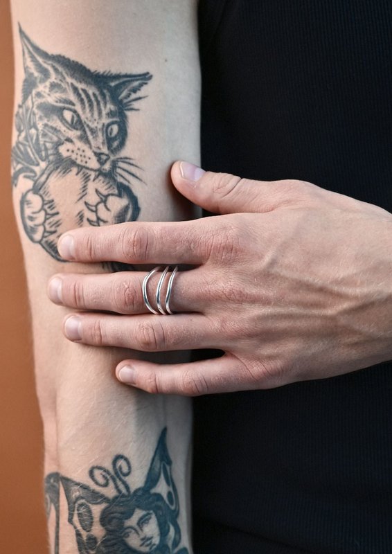 Bague Reef Break Wave Argent