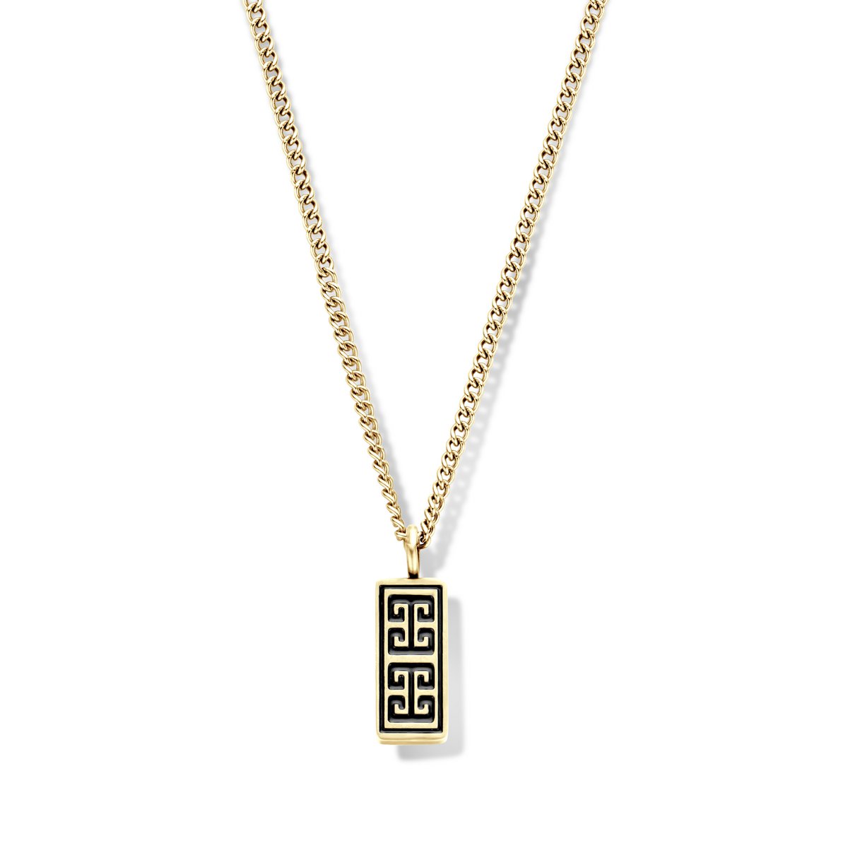 Frank 1967 7FN-0016 Steel Men's Necklace with Pendant - length 60 cm - Gold colored - Gift for men