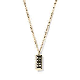 Frank 1967 7FN-0016 Steel Men's Necklace with Pendant - length 60 cm - Gold colored - Gift for men