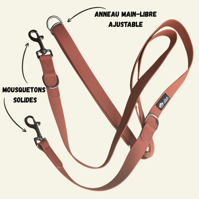 Waterproof multi-position leash Ocher