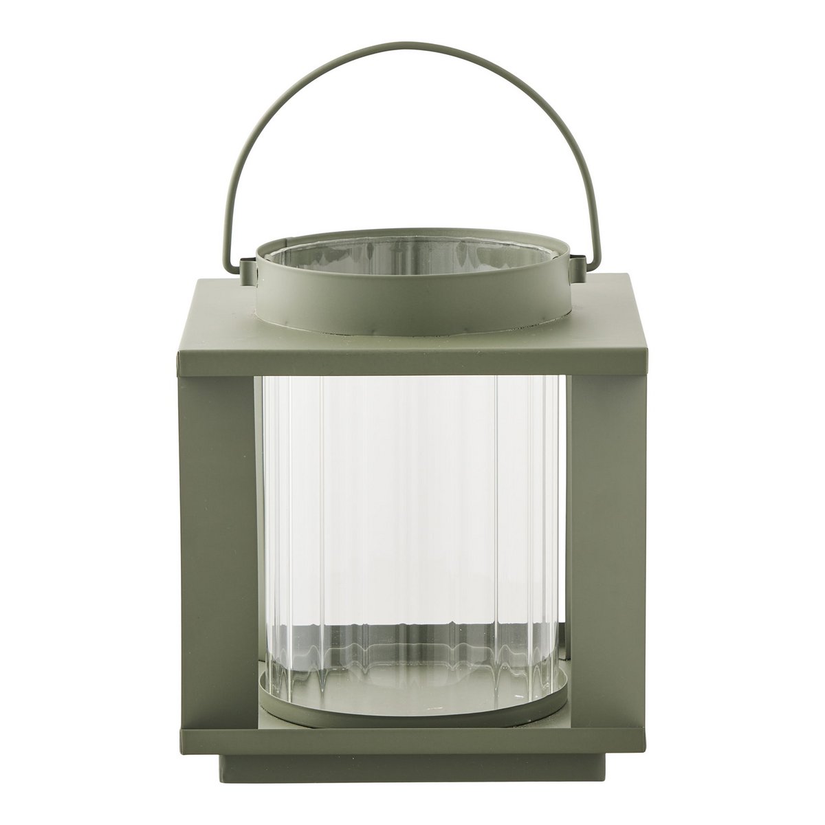 Lohals Lantern, glass/metal, green, 18x18x20,5 cm