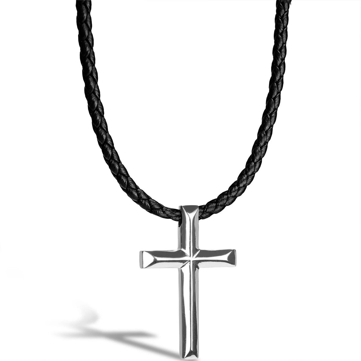 Leder Halskette „Krzyż”
