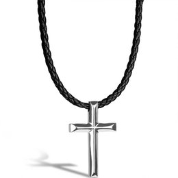 Halskette in pelle "Croce"