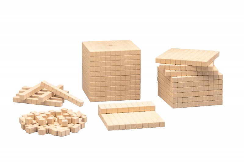 Dienes grundsortiment naturlige farver (121 stk.) | RE-Wood® Decimal Matematik