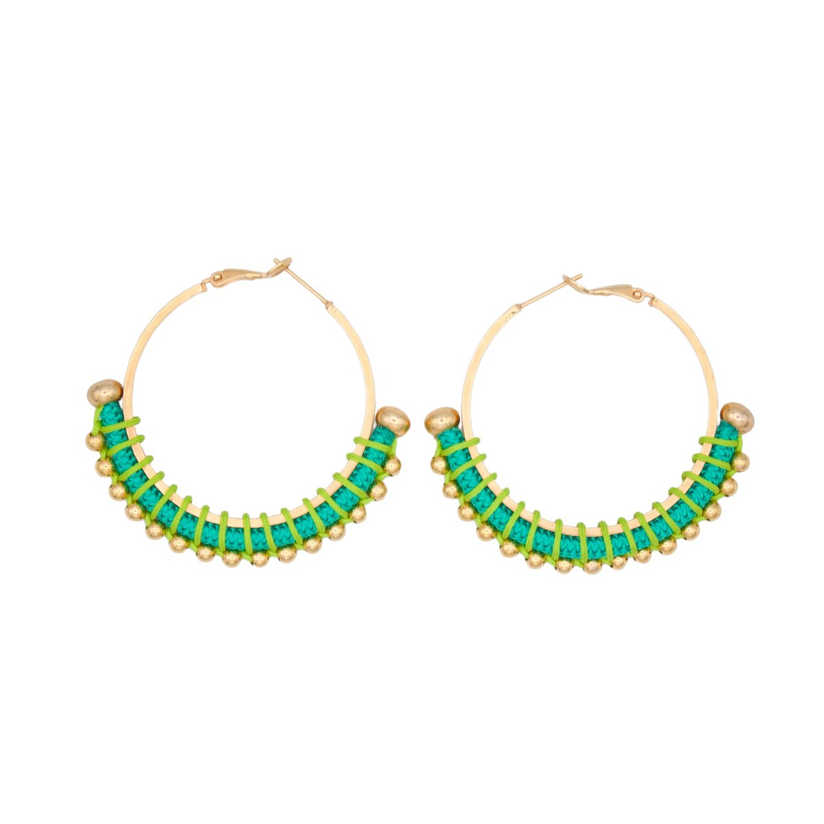 BURITICA colorful golden hoops 