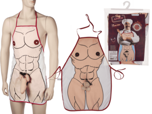 Kitchen apron, Male Body with Plush Penis,
