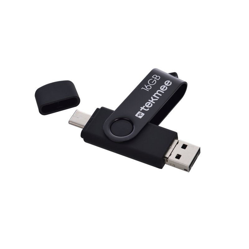 Memoria USB 3 en 1 de 16 GB. Conectores tipo C + Micro USB + USB