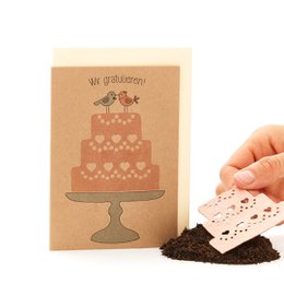 Grußkarte - Hochzeitstorte