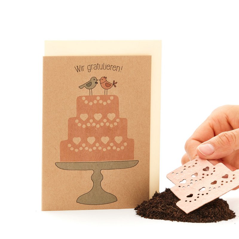 Grußkarte - Hochzeitstorte