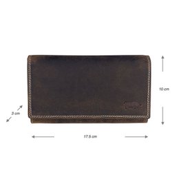 Large Buffalo Leather Wallet with Flap - 3 Colours - Arrigo
