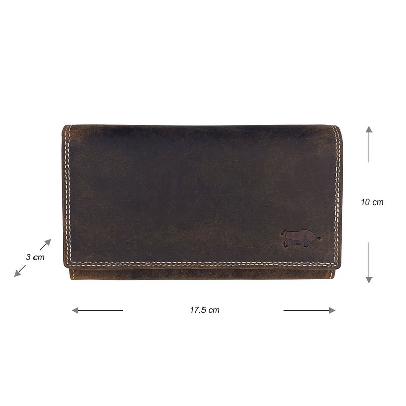 Large Buffalo Leather Wallet with Flap - 3 Colours - Arrigo