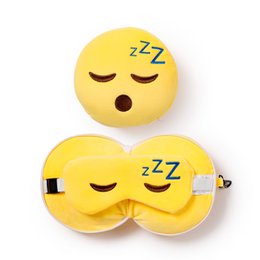 Relaxeazzz Snoozie der schlafende Kopf, Plüsch-Reisekissen und Augenmaske
