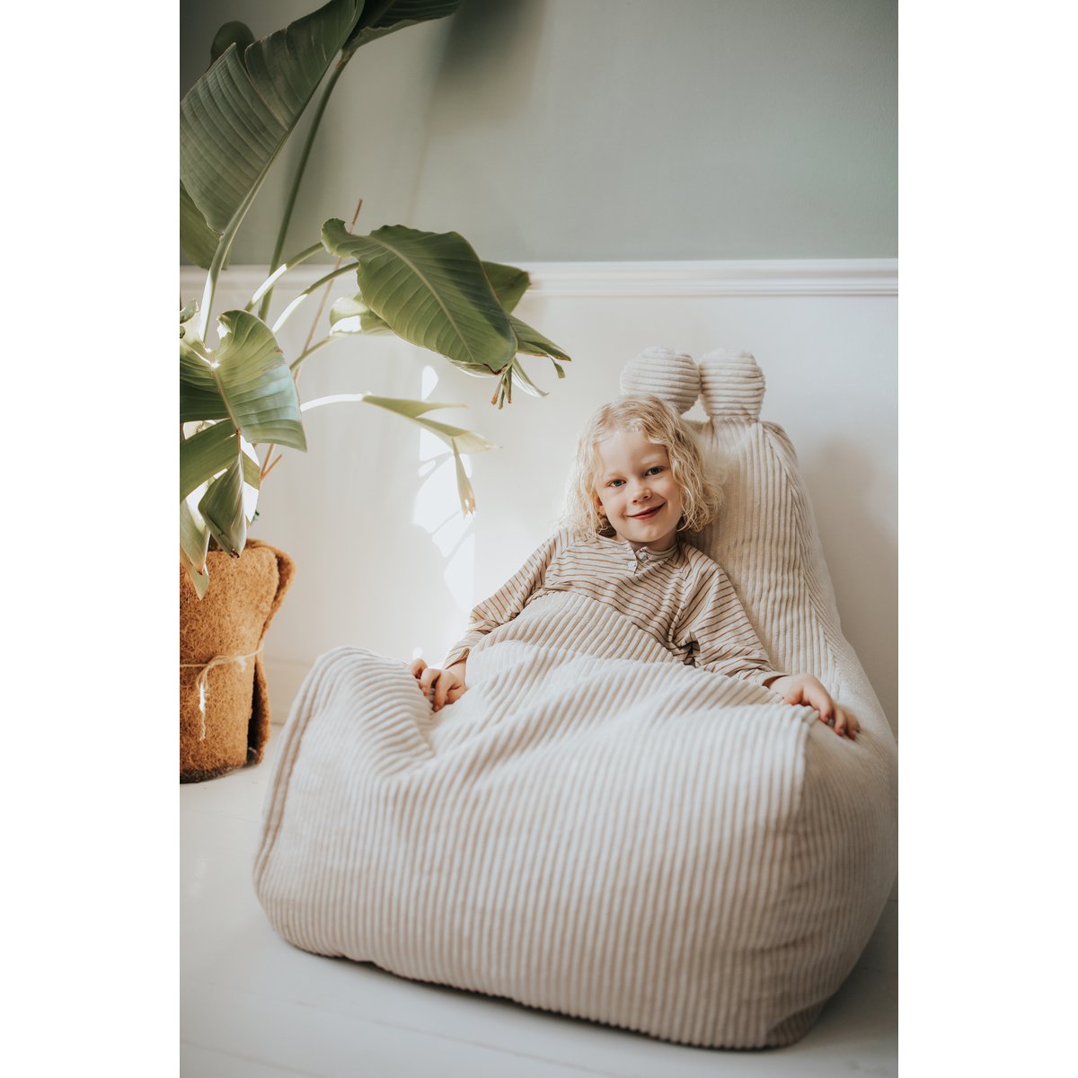 TEDDY L Beanbag, Corduroy, Lincoln 70 Light Blue