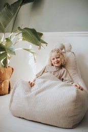 TEDDY L Beanbag, Corduroy, Lincoln 70 Light Blue