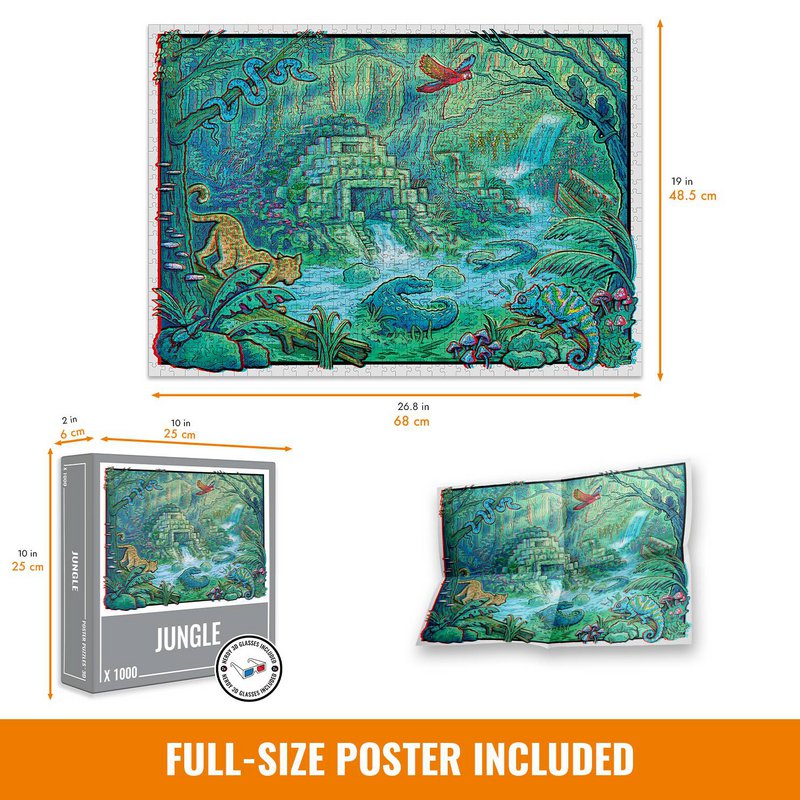 Jungle 3D Jigsaw Puzzle (1000 pieces)