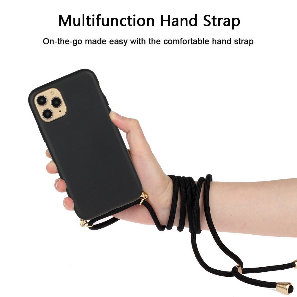 Lunso - Funda trasera con cable - iPhone 11 Pro - Negro