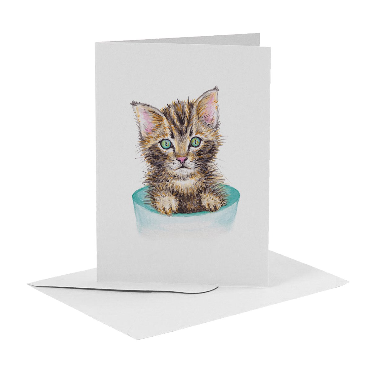10 greeting cards Dutch animals incl. envelope - hand-painted by Mies to Go - postcard - A6 size