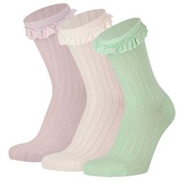 iN ControL 3pack de chaussettes RIB avec volant