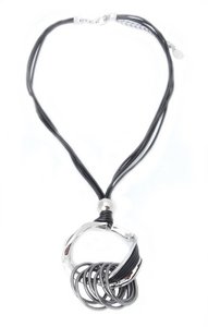 Necklace with black cords