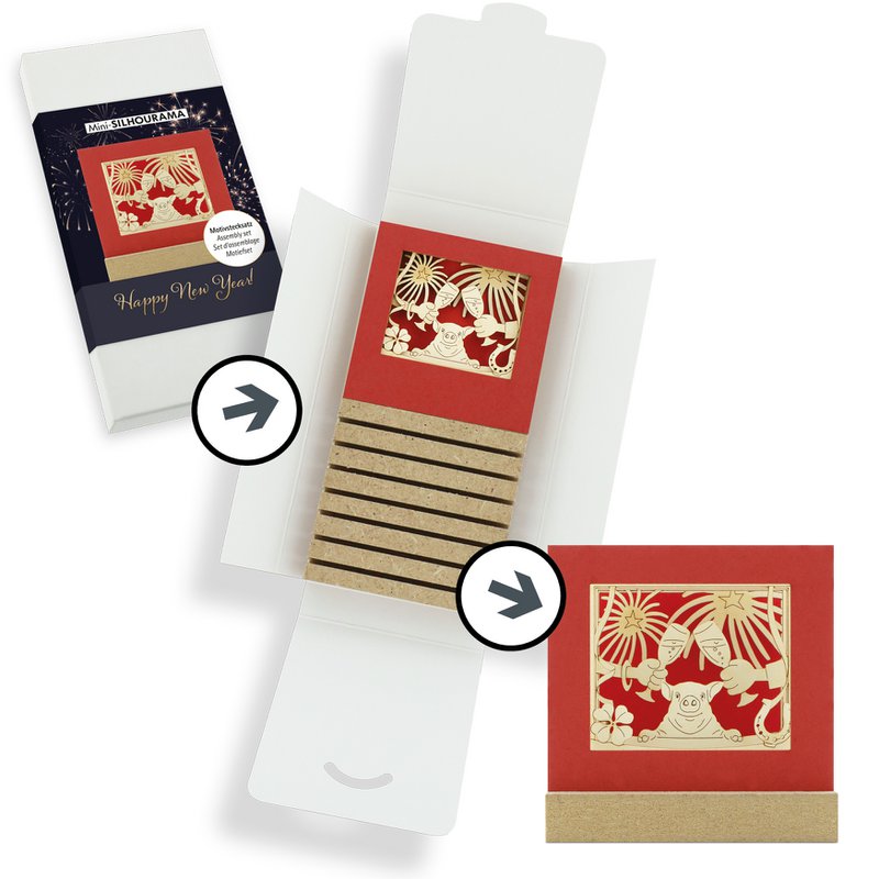 Happy New Year-Silhoubox M – Geschenkartikel