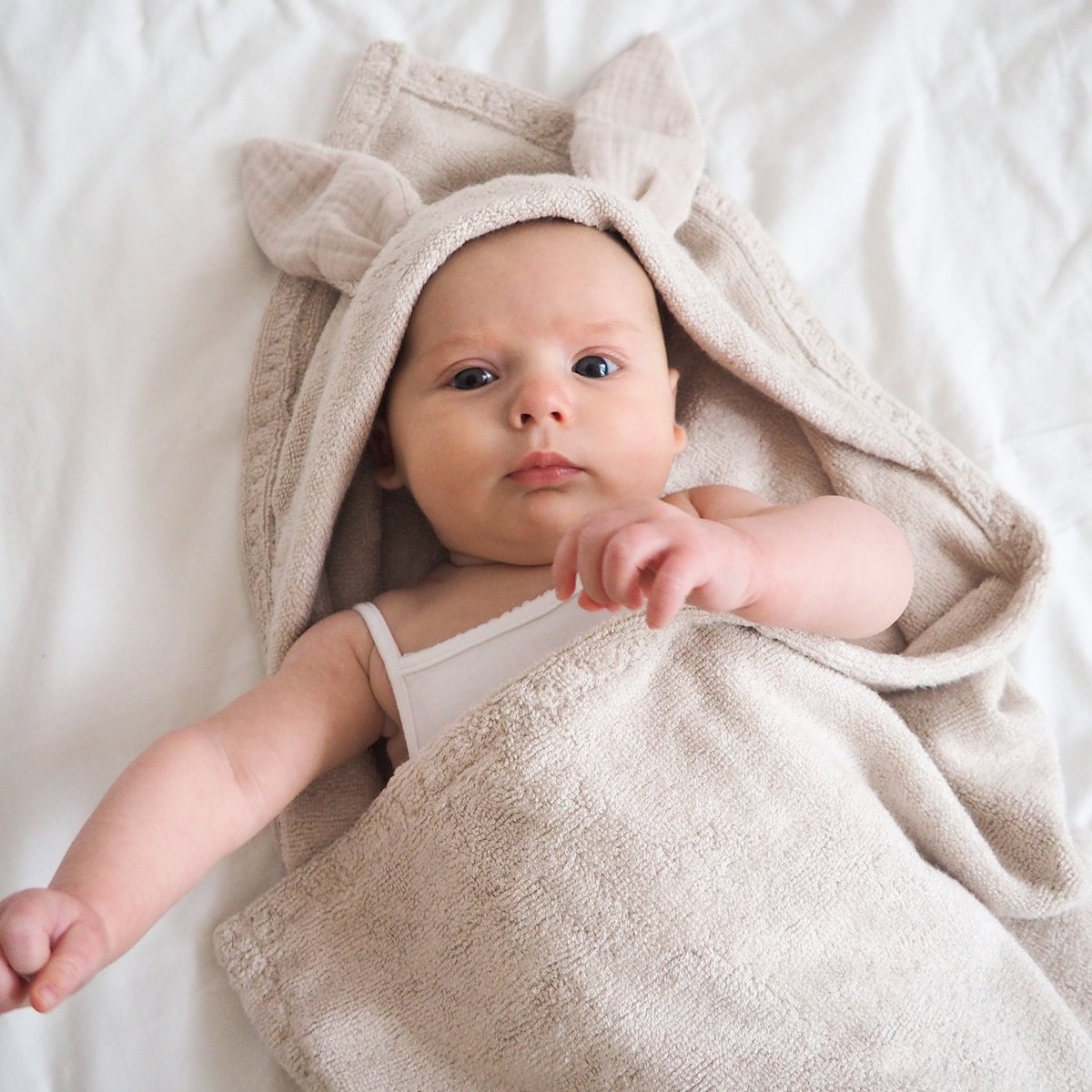 Bamboe handdoek Bunny - beige