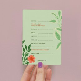 5 x Uitnodiging Kinderfeestje - Cheetah