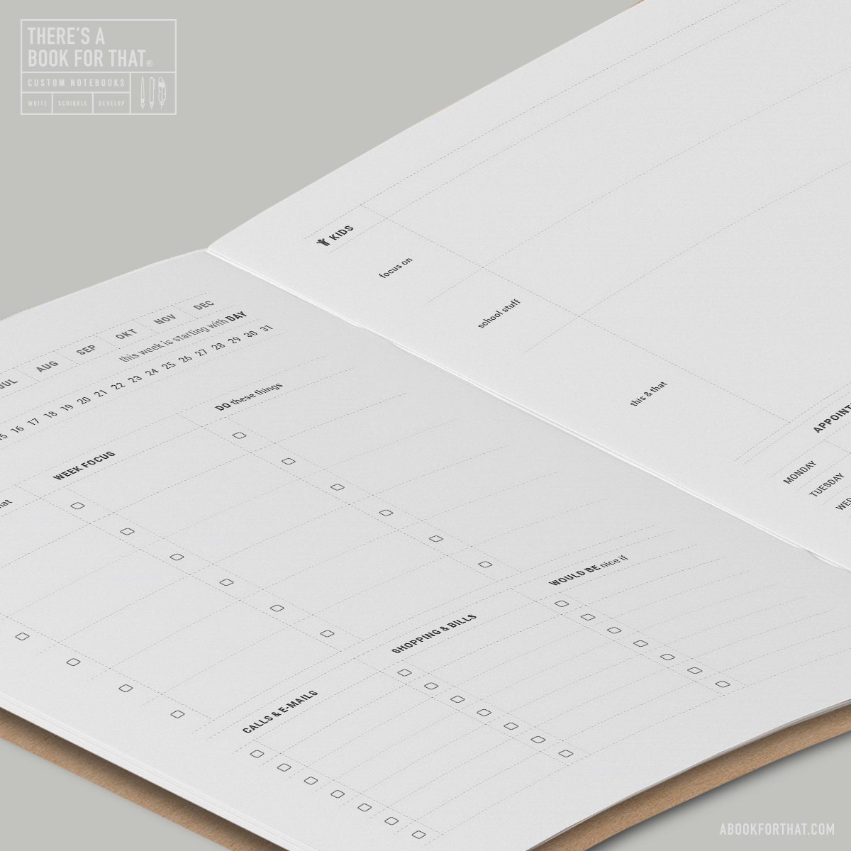 Familien-Briefpapier-Notizbuch