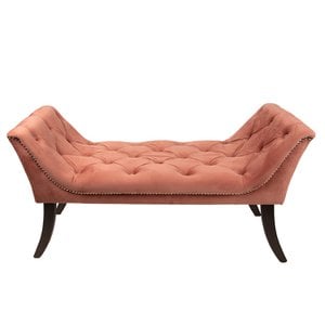 Zitbank Roze, Hout en Textiel 117x45x63 cm