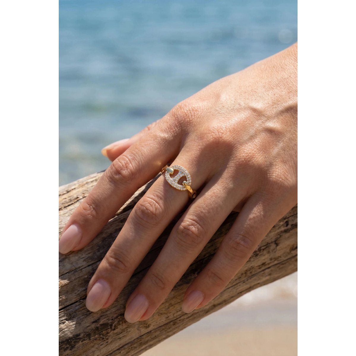 Bague maille marine en acier inoxydable