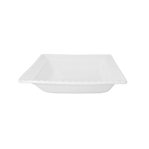 Quadratische Wanne aus weißer Keramik, Durchmesser 29 cm