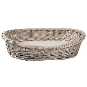 Dog bed 74x57x19 cm gray rattan dog bed