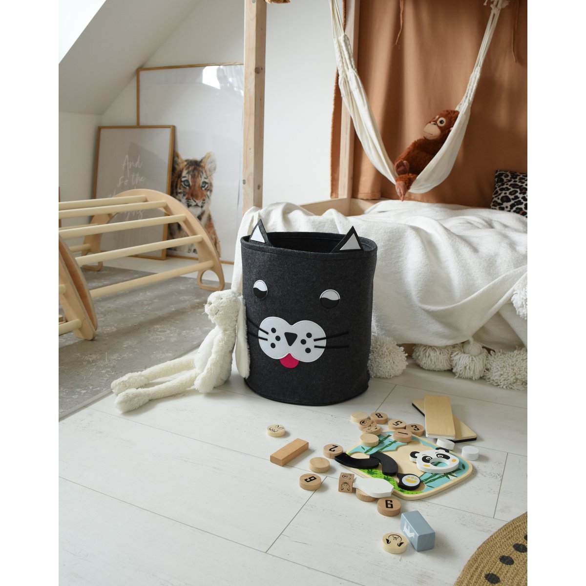 Storage Basket Children's Room - Cat