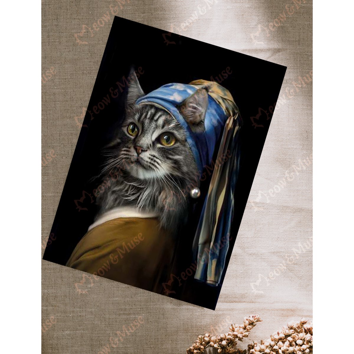 Postal 'Vermeer Cat Maine Coon'