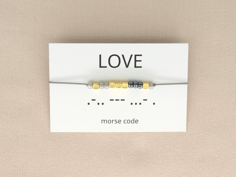 Morsecode armband love (zilver,rosé goud,goud)