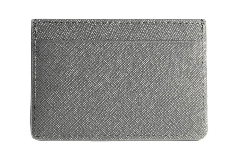 ALMA Grey Saffiano Card Holder