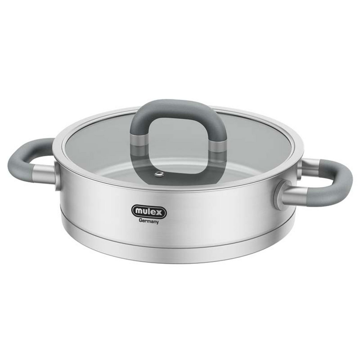 LUGANO Edelstahl Servier Pfanne 24 cm