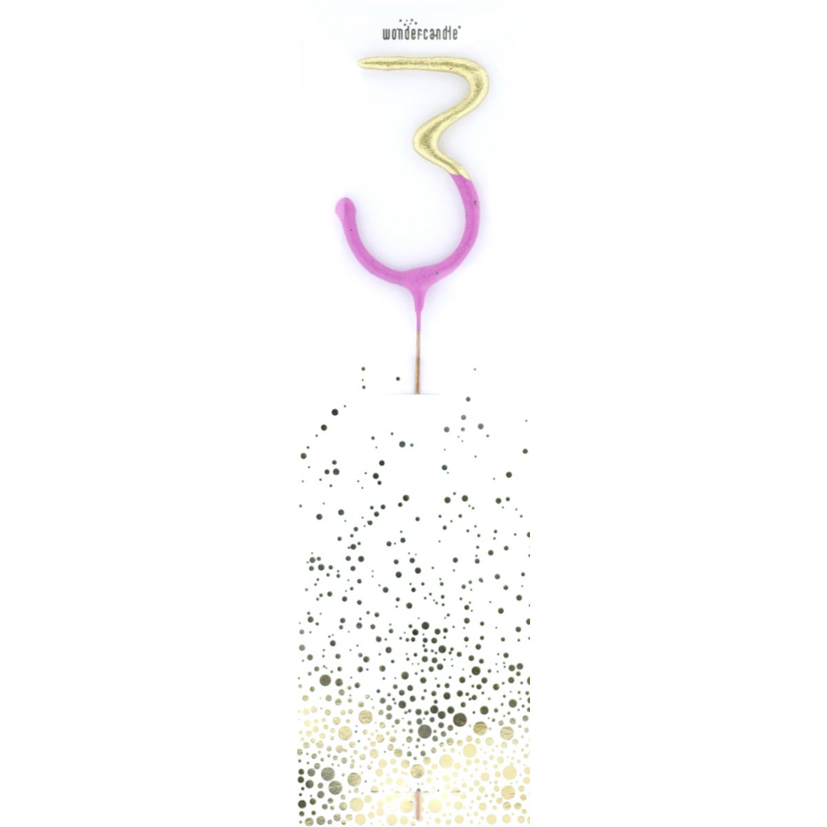 3 Bicolor 2-farbig gold pink Wondercandle® classic