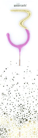3 Bicolor 2-farbig gold pink Wondercandle® classic