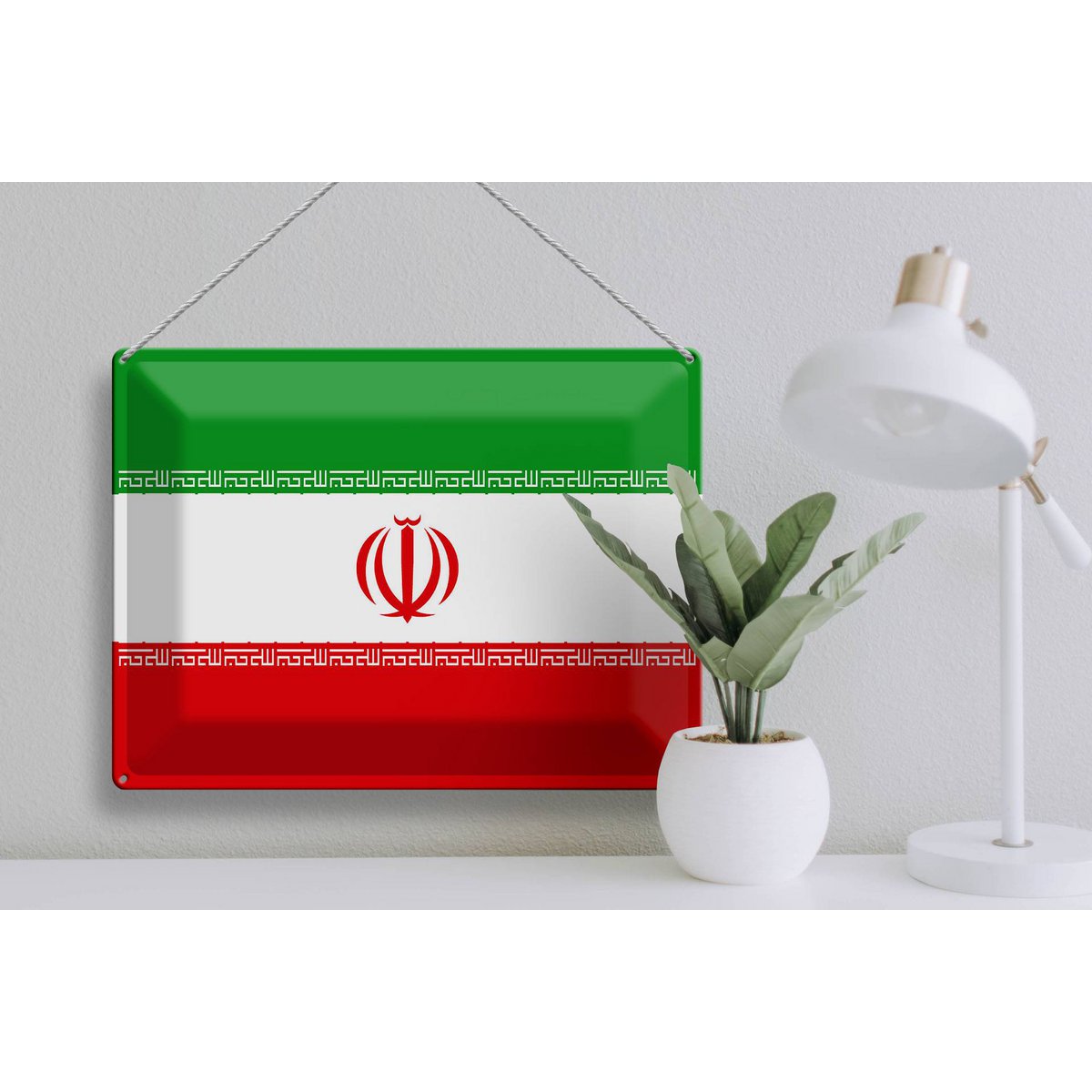 Tin Sign Flag of Iran 40x30cm Flag of Iran