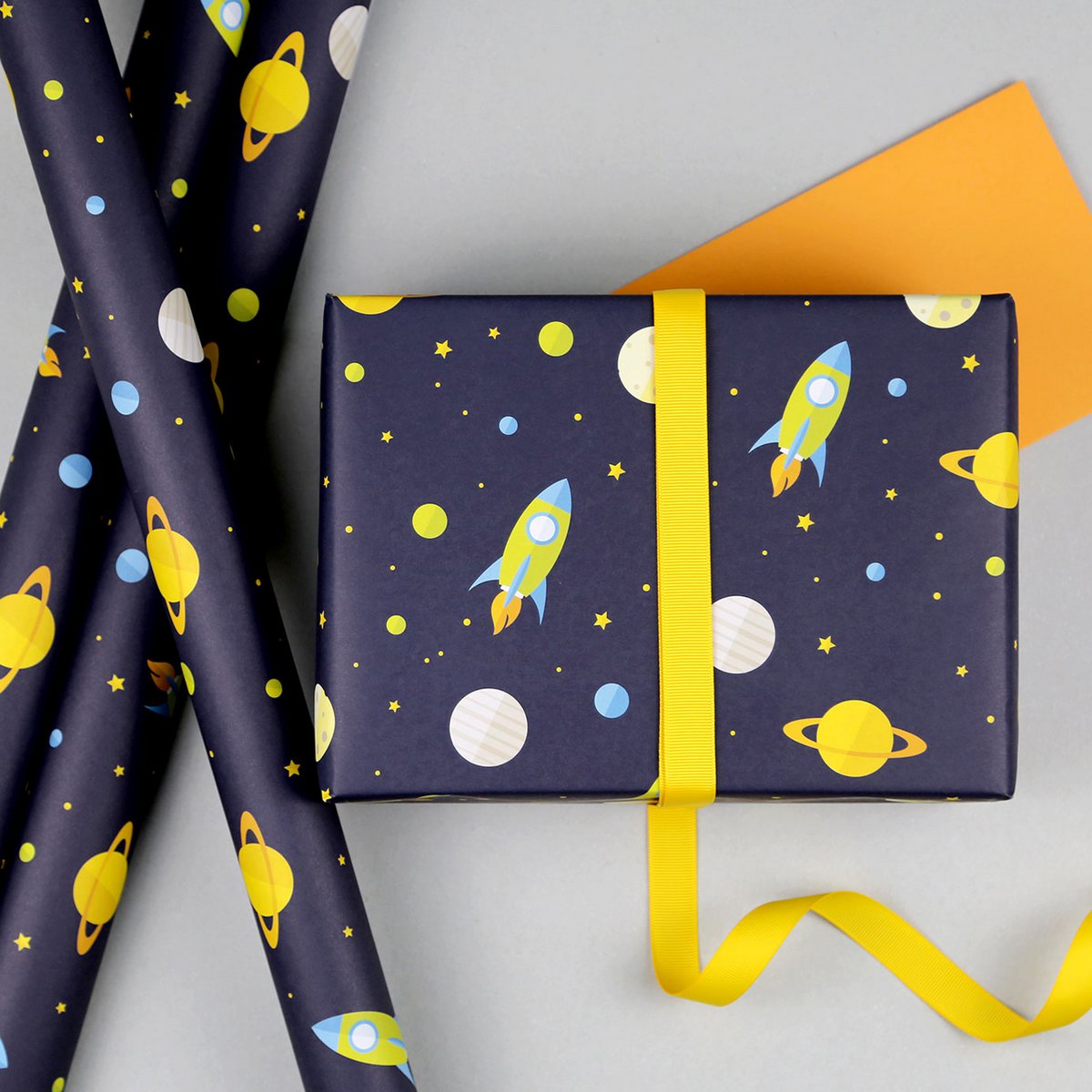 Geschenkpapier Rakete Justus