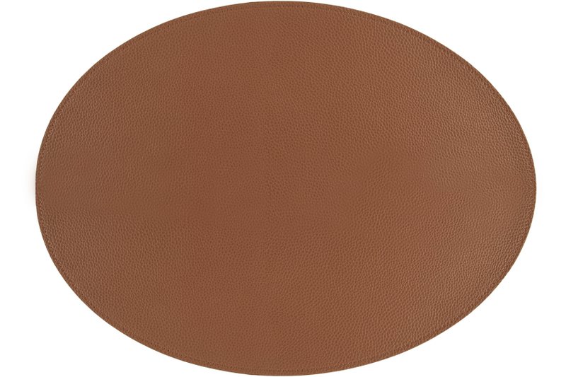 Dækkeserviet TRUDO - oval - vegansk læder - 33x45 cm