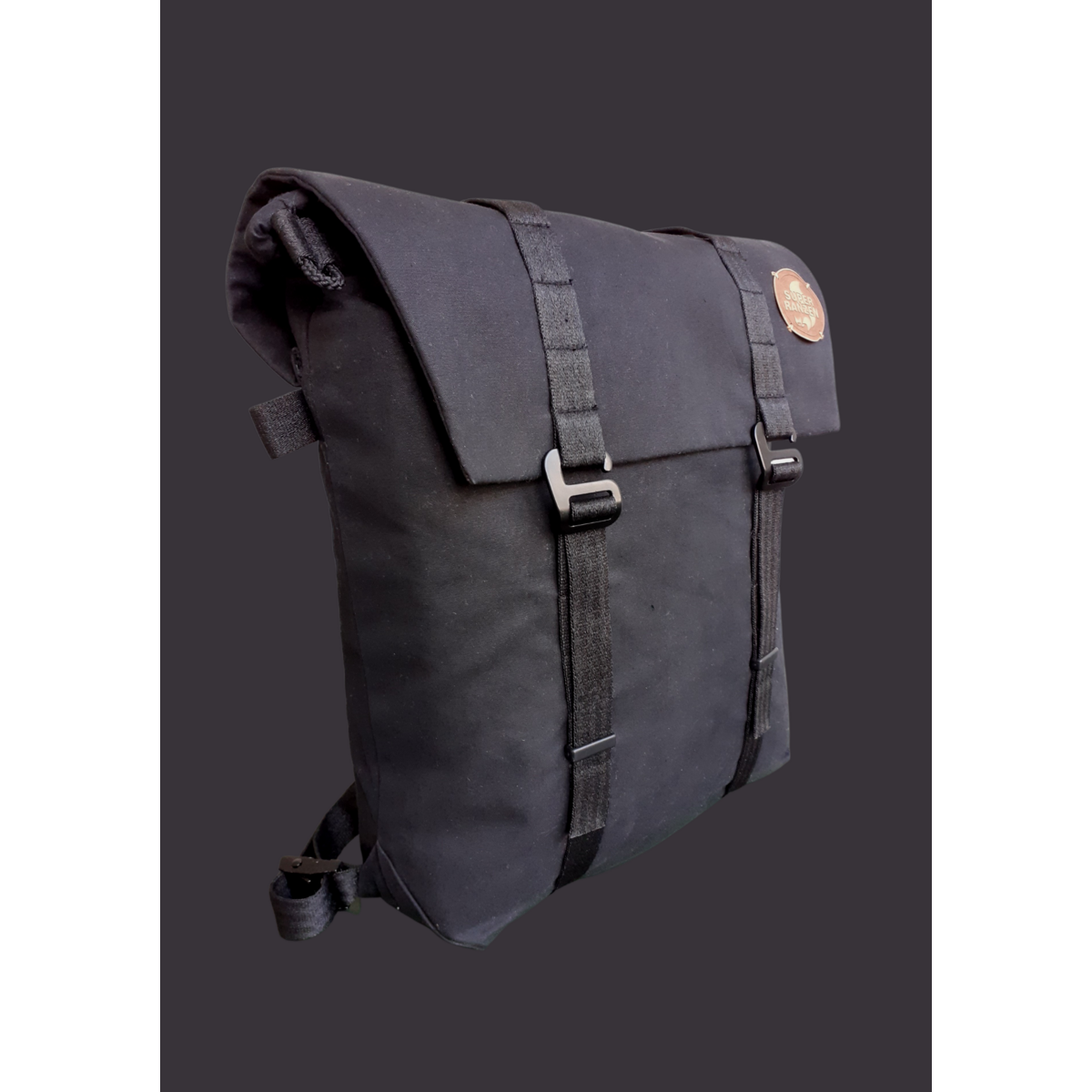 ROLL TOP Y BOLSA ESCOLAR NEGRO PROFUNDO